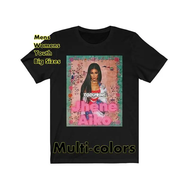 

Футболка Jhene Aiko мужская оверсайз с круглым вырезом, модная рубашка с оригинальным графическим принтом, премиум-класса