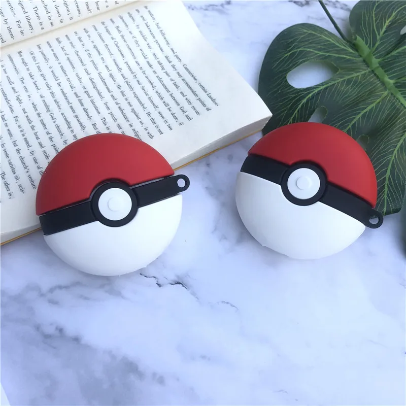 Airpods 3 airpods pro мультяшный Pokeball милый чехол для Apple, беспроводная Bluetooth гарнитура, Airpods, силиконовый чехол, Funda