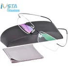 IVSTA Silh shile Logo с футляром титановые очки мужская оправа без оправы для близорукости Женская оптическая оправа розовая серебристая