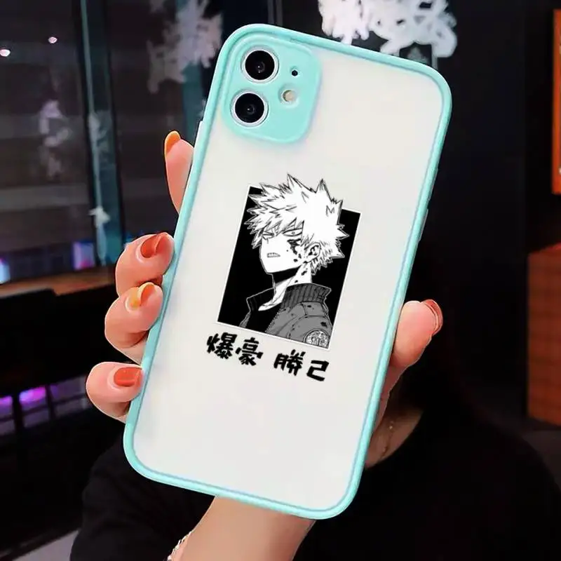 

My Hero Academia soft shell Phone Cases matte transparent For iphone 7 8 11 12 plus mini x xs xr pro max cover