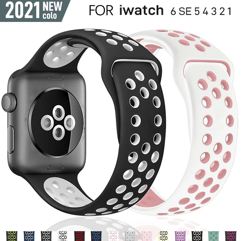 

Silicone Strap For Apple Watch band 40mm 44mm 38mm 42mm 44 mm Rubber watchband smartwatch bracelet iWatch series 4 5 6 se 7 band