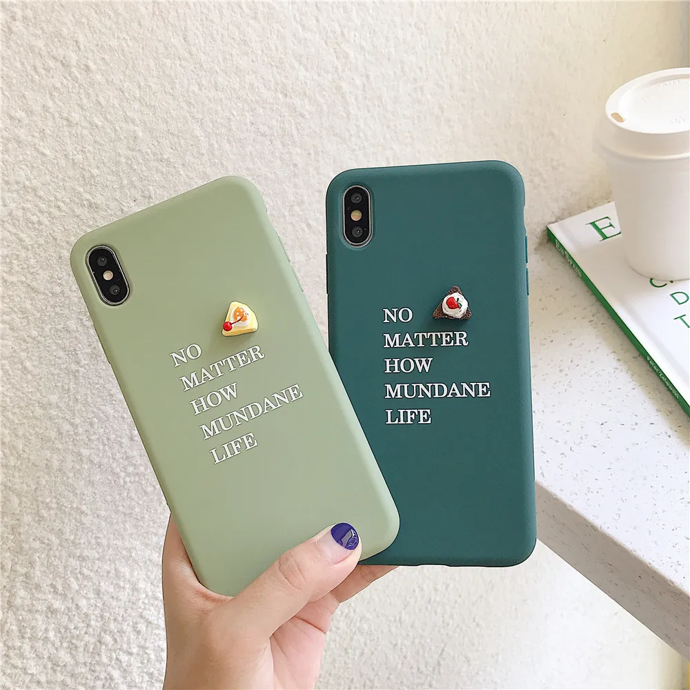Candy Color Cake Cases for IPhone 10 6 6s 7 8 Plus X XR XS MAX Soft Silicon Back Cover Colorful Caked Pattern Shell Fundas Coque |