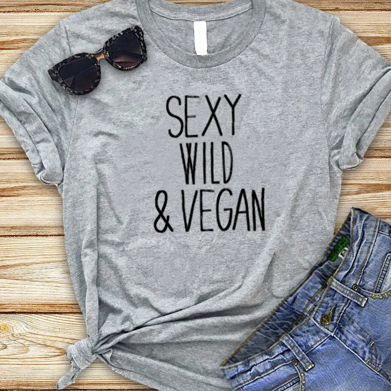 Футболка женская вегетарианская с круглым вырезом из хлопка|Футболки| |