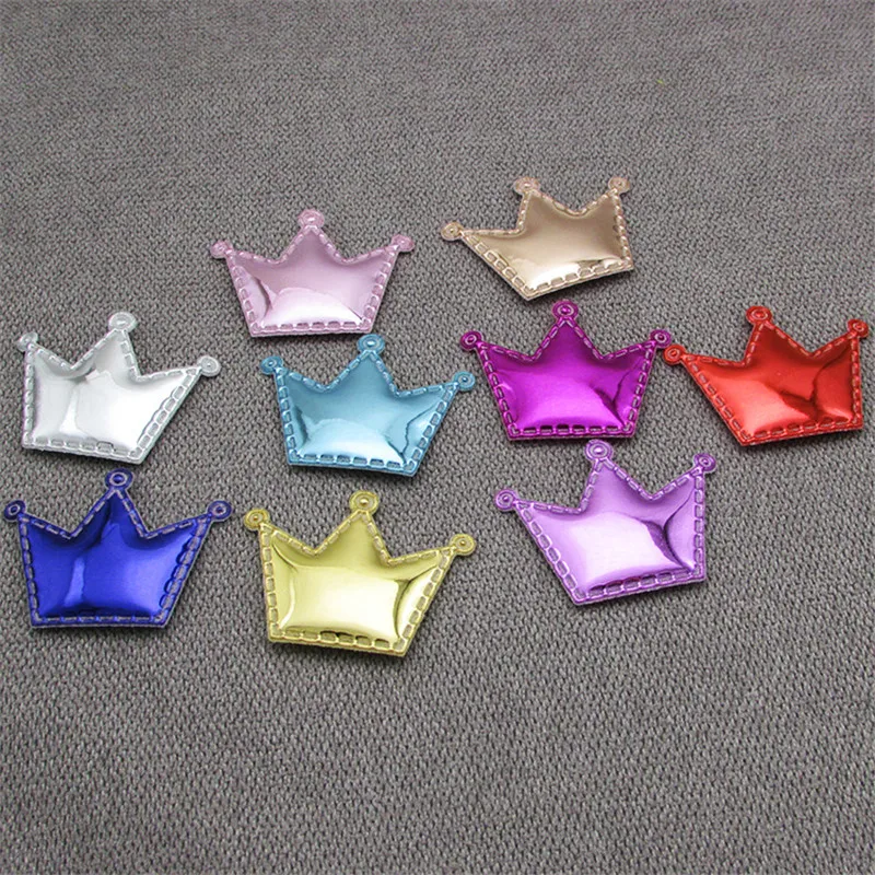 50 шт. нашивки из искусственной кожи Корона аппликация сделай сам детский