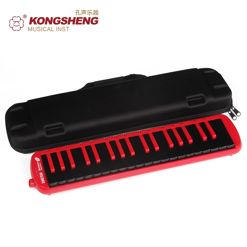 KONGSHENG 37 Key Melodica High Quality F-37S Keyboard For Teaching (with carrying bag) Black Red Blue Musical Instruments