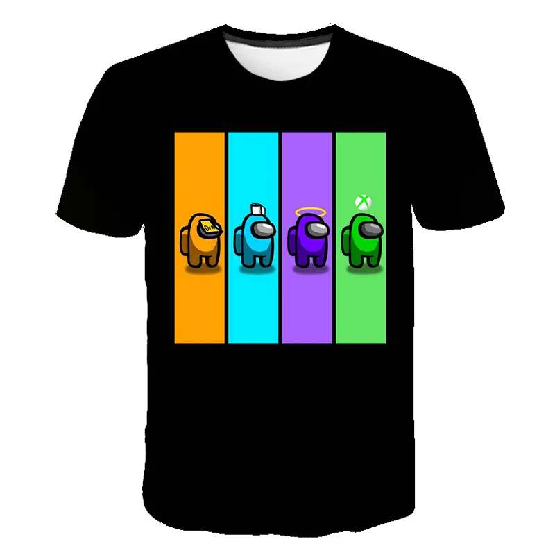 

2021 Funny Summer children Clothes for girls 12 years Game Among Us boys among as T Shirt Cartoon Graphic Tees kids Tops