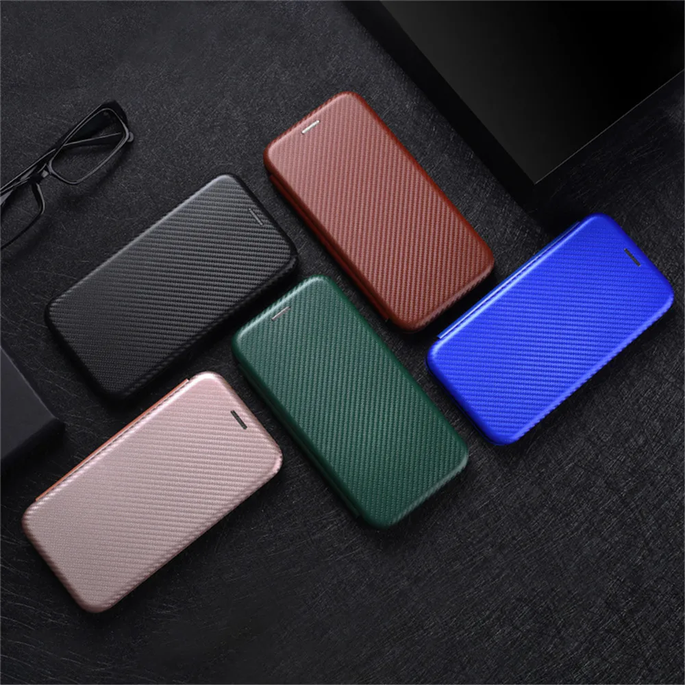 

Fashion Flip Carbon Magnetic Leather Cover Case For Samsung Galaxy A01 A02 A02S A11 M11 A12 M12 A21 A31 A41 A51 A71 5G Phone Bag