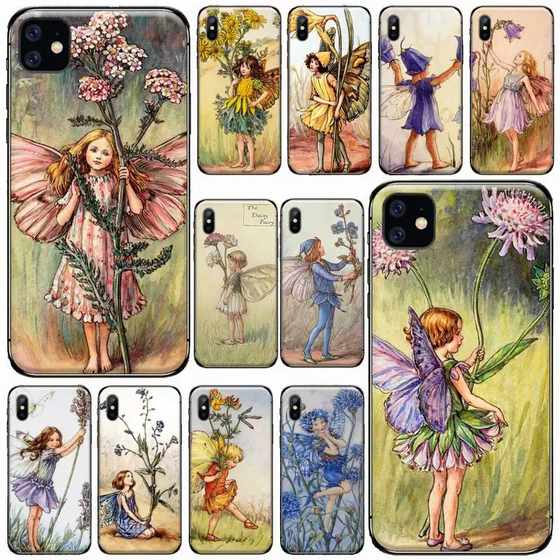 

Beautiful Flower Fairy Illustration Phone Case For iphone 12 11 13 7 8 6 s plus x xs xr pro max mini