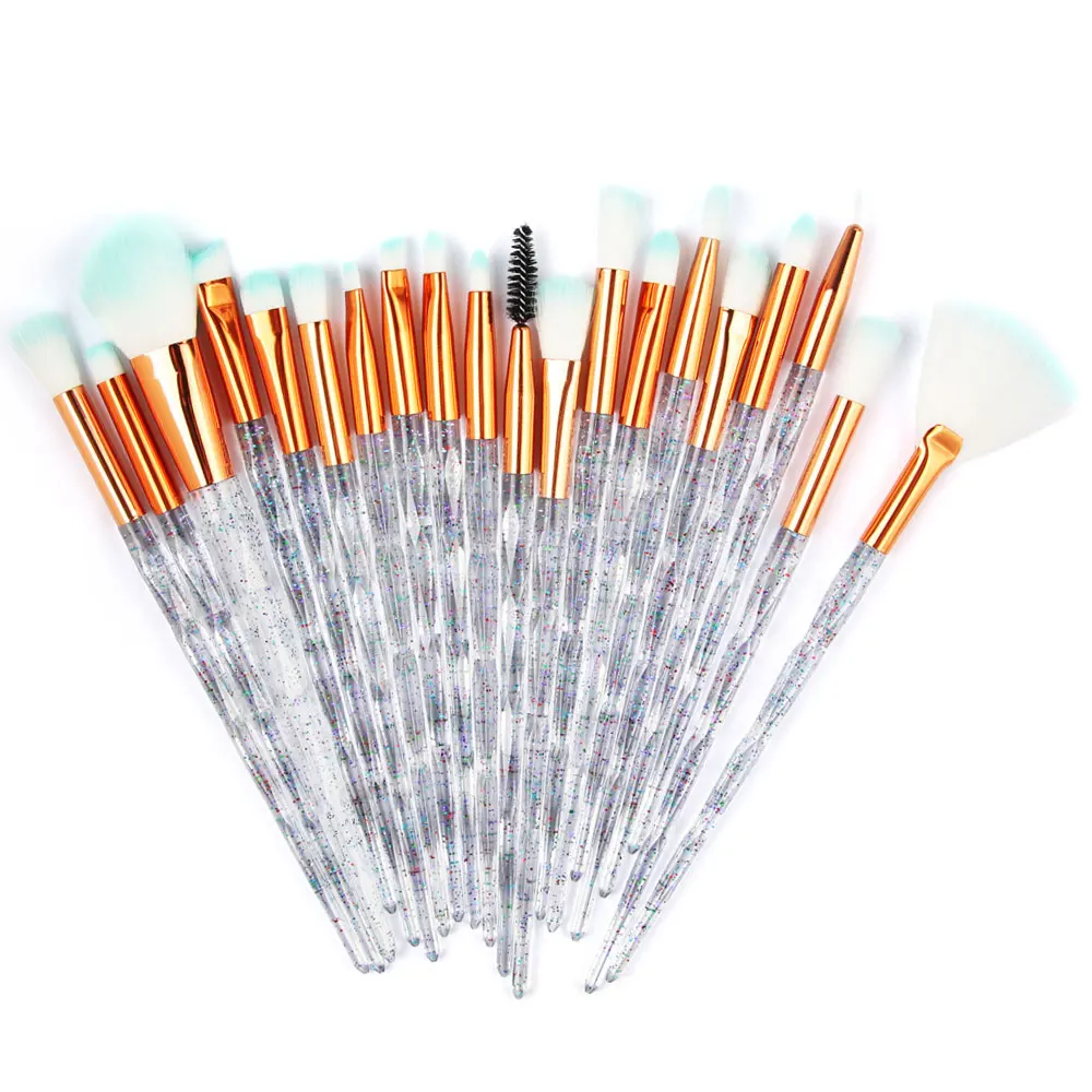 20 шт. набор кистей для макияжа с бриллиантами пудра Тональная основа румяна