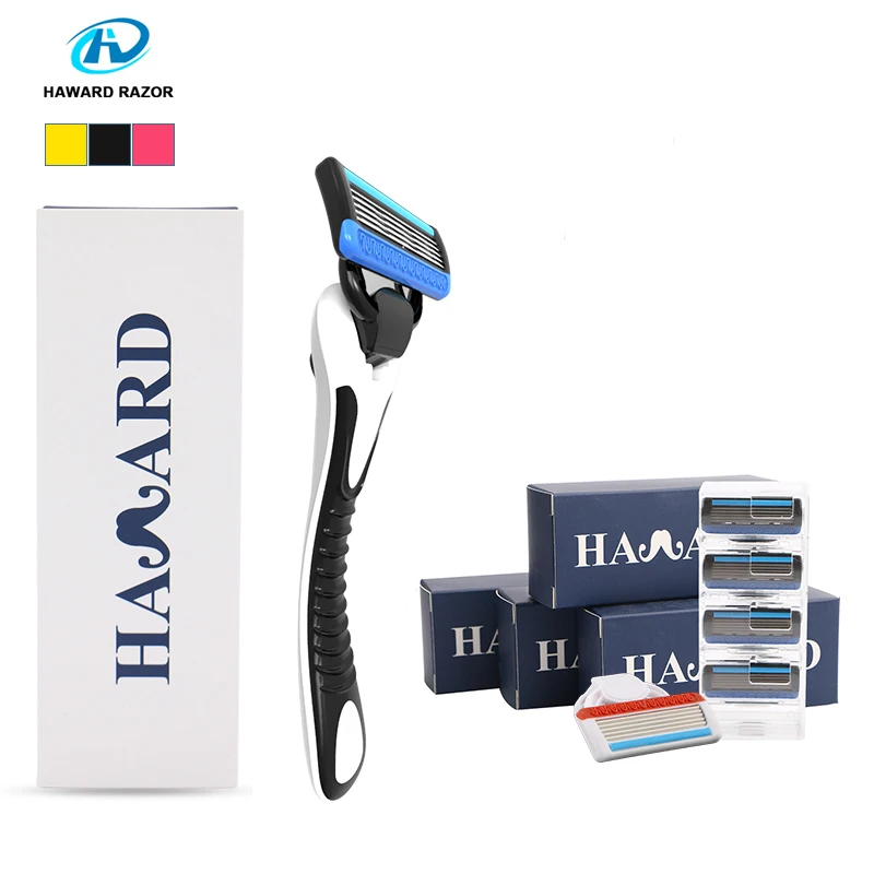 HAWARD Razor System (1 ручка + 18 картриджей) Мужская Ручная бритва для удаления