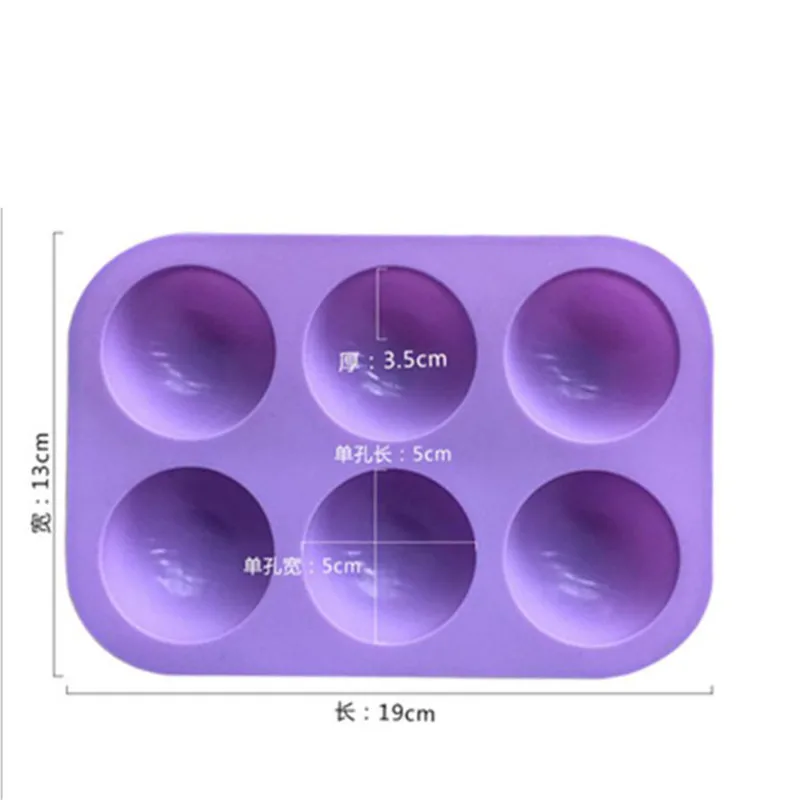 

TTLIFE 3D 6 Holes Silicone Baking Mold for Baking Bakeware Chocolate Half Ball Sphere Mold Cupcake Cake DIY Muffin Kitchen Tool