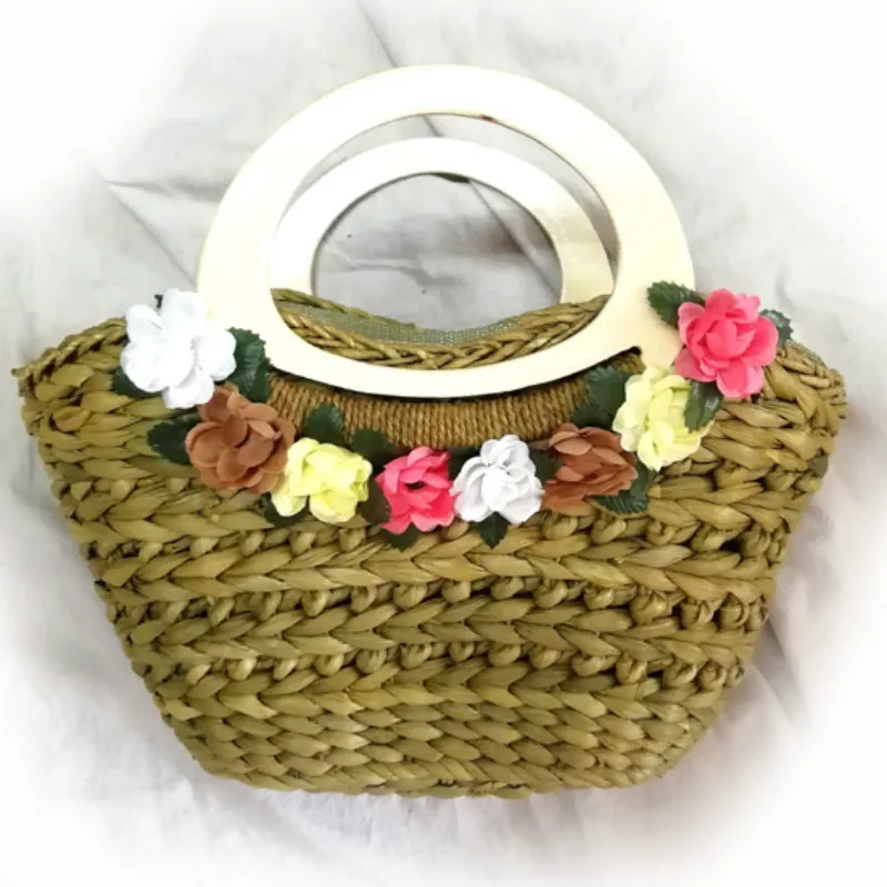 Женские соломенные сумки с цветами милые вечерние для женщин Пляжная