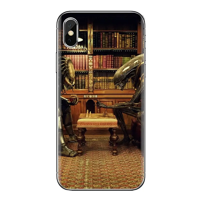 Для iPod Touch Apple iPhone 4 4s 5 5S SE 5C 6 6S 7 8 X XR XS Plus MAX мягкие прозрачные чехлы-оболочки Чужой