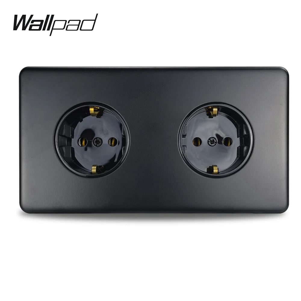 Wallpad Z6 двойная штепсельная вилка европейского стандарта 2 электрическая розетка