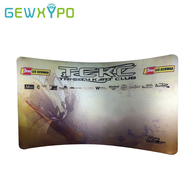 Рекламный стенд для выставки на высоте 10 футов тканевый баннер изогнутый Стенд