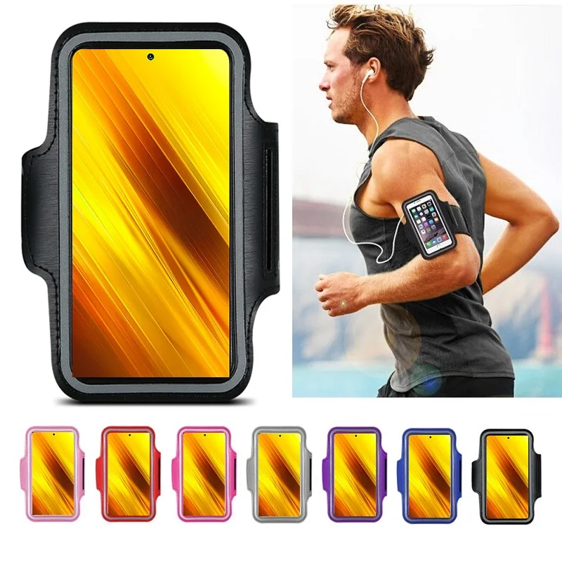 Чехол на руку для бега держатель телефона браслет Poco X3 NFC X2 M2 F2 Pro F1 Xiaomi Mi A3 A2 A1Mi 10T 10