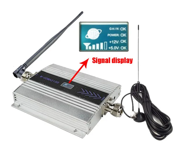Новый 3G2100MHz WCDMA Мобильный телефон усилитель сигнала онлайн RF и дисплей|Антенны