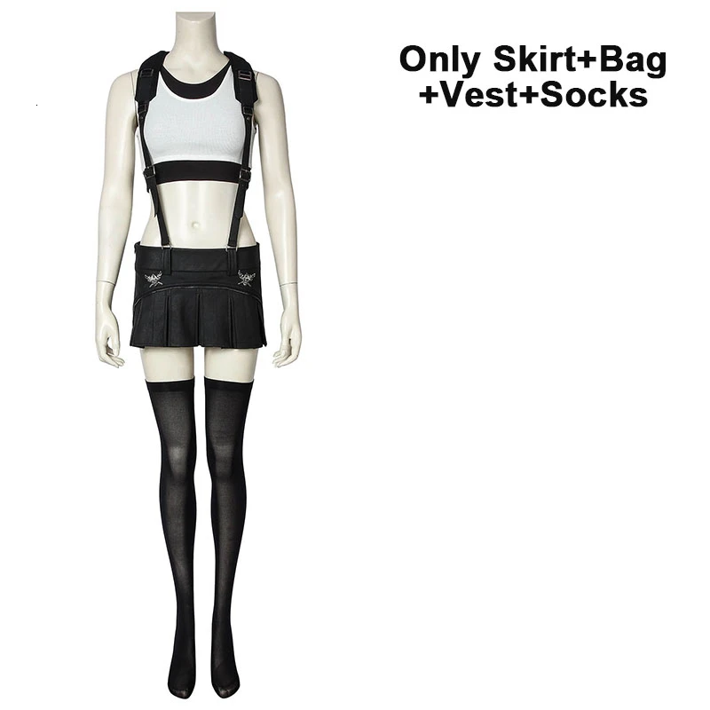 Without accessories Игра Final Fantasy VII Косплей Костюм тифа Локхарт нарядное платье юбка костюмы на Хэллоуин для женщин карнавальные сапоги для взрослых девочек - Цвет: Without accessories