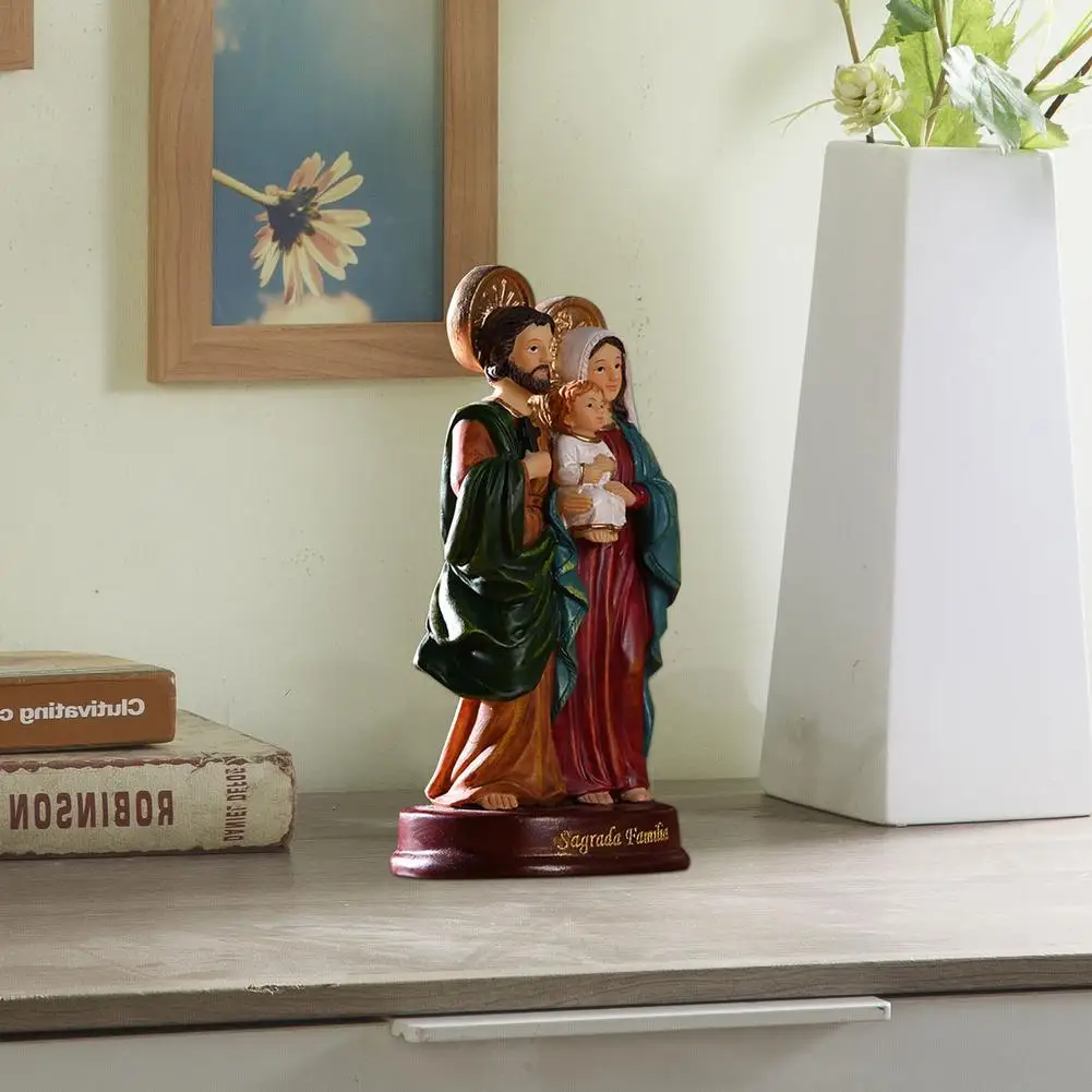 

Религиозная фигурка, статуэтка святой семьи Иисуса Марии Иосифа, статуэтка святой семьи, сцены Рождества, Иисуса Христа, статуэтки Марии, ук...