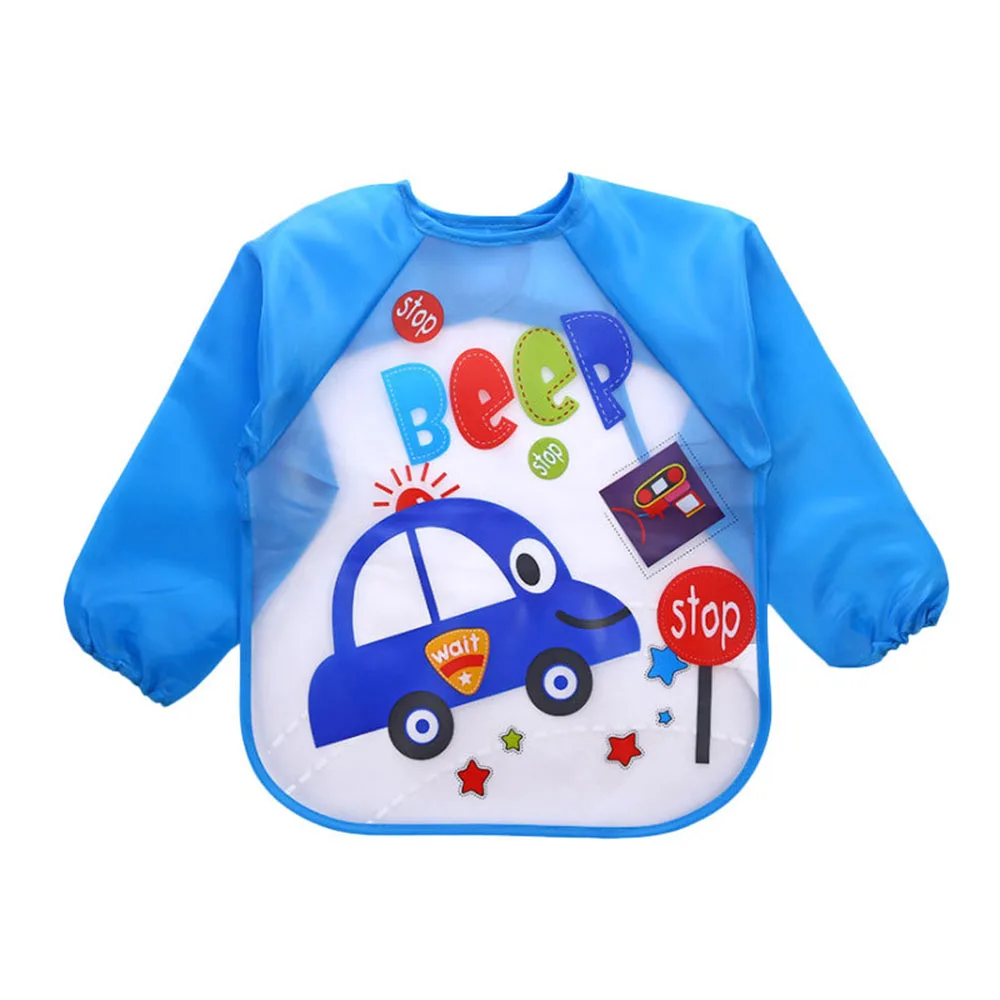 Baby Bibs Waterproof Long Sleeve Apron Children Feeding Smock Bib Burp Clothes | Детская одежда и обувь