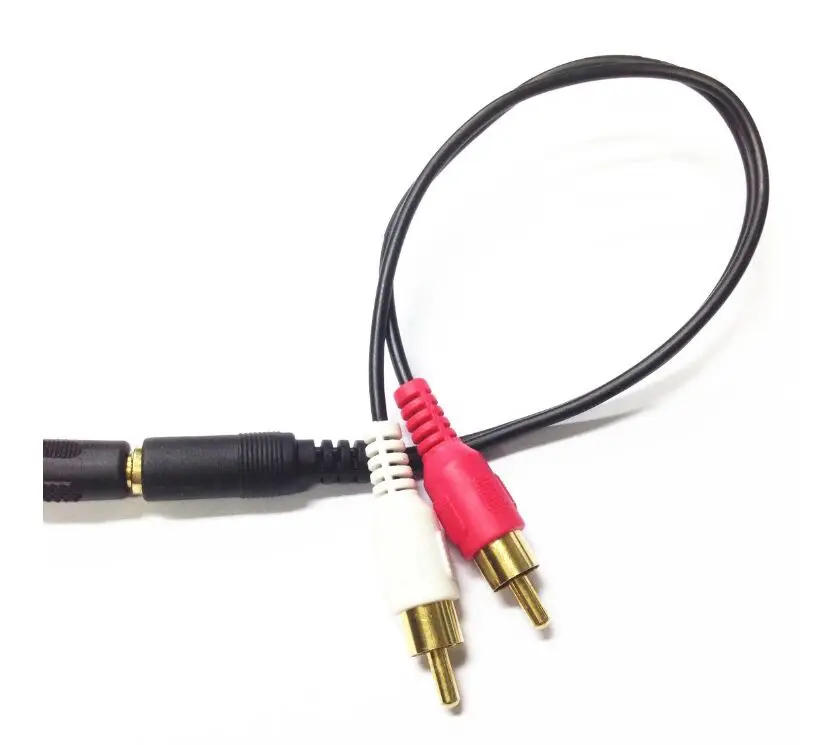 

3.5mm Stereo Audio Female Jack to 2 RCA Male Socket to Headphone 3.5 Y Adapter Cable
