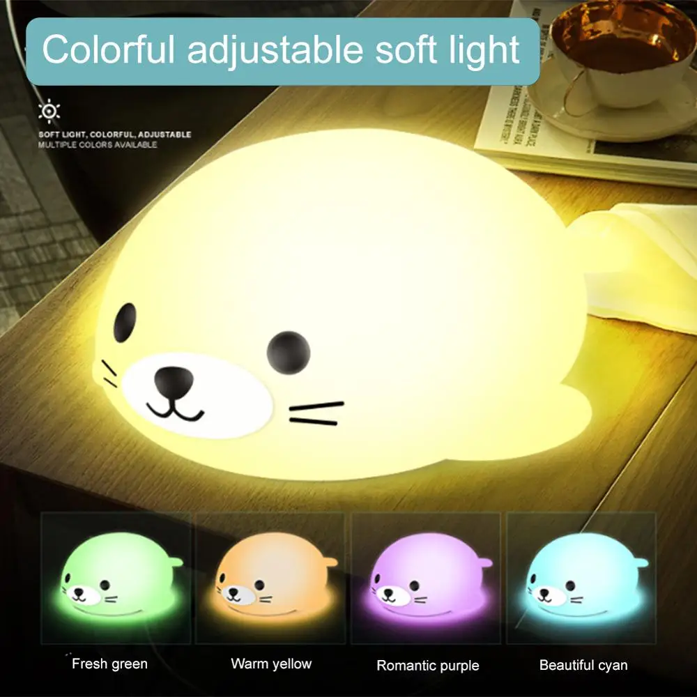 Силиконовая лампа luminaria с мультяшными животными энергосберегающий Красочный