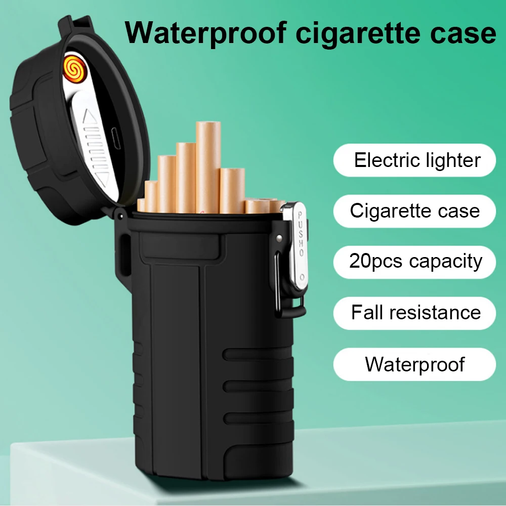 20pcs Capacity Waterproof Cigarette Case Portable Outdoor Wa
