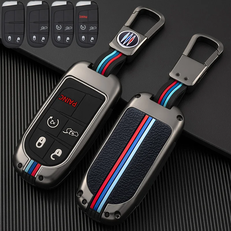 Car key cover case Fob For Jeep Renegade Compass Grand Cherokee For Chrysler 300C Wrangler Dodge Car Accessaries Keychain