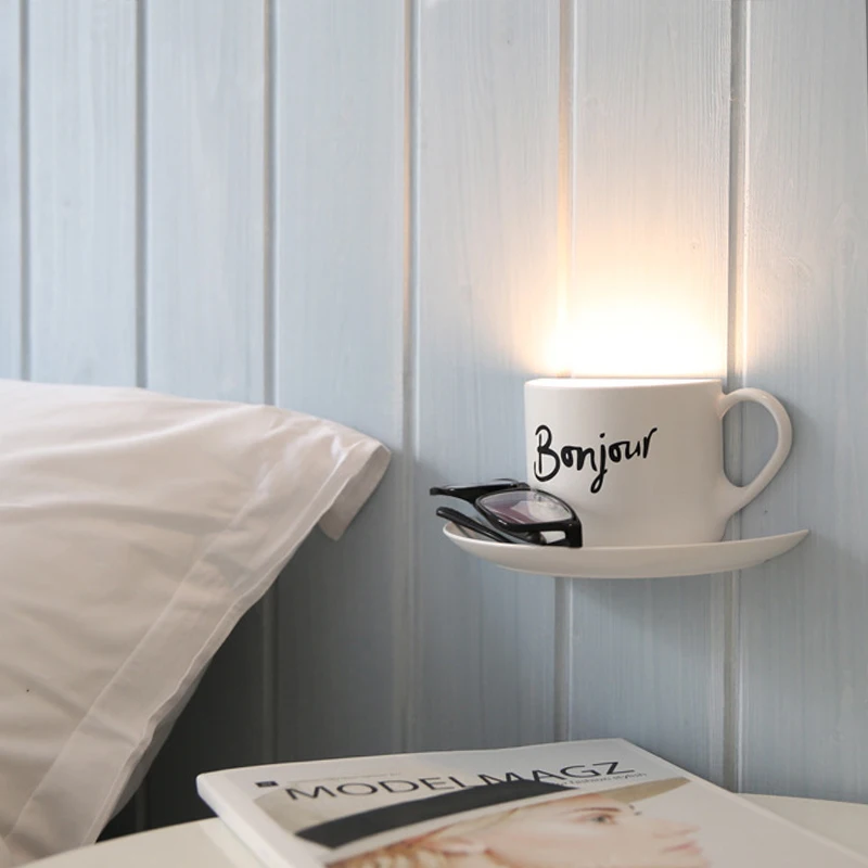 Светодиодный креативный ночник в форме чашки с USB умная звуковая активация