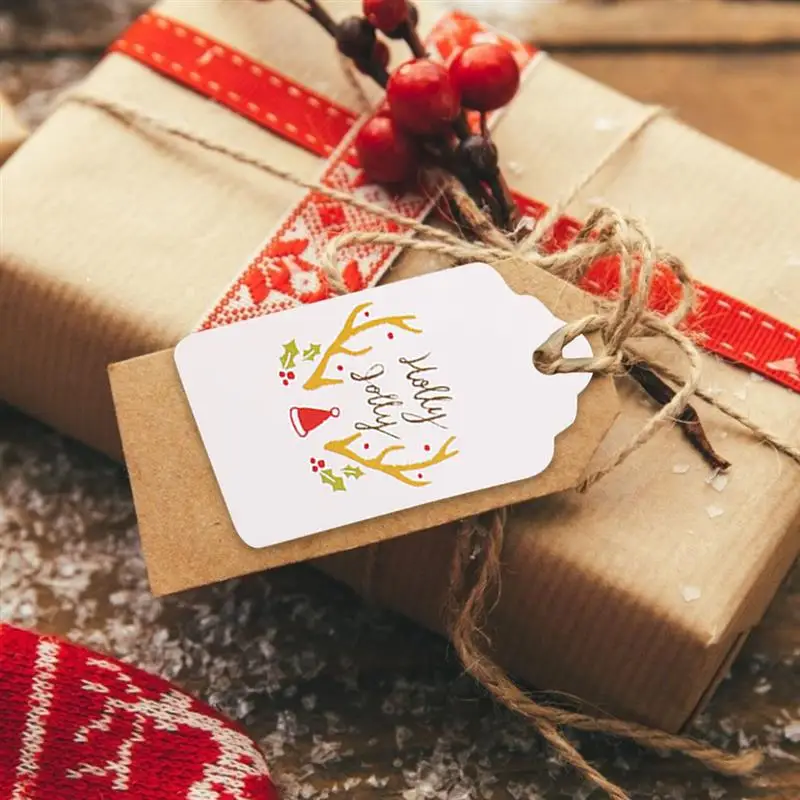 50 шт./партия веселое Рождество сделай сам уникальные подарочные бирки JOY TO WORLD tag