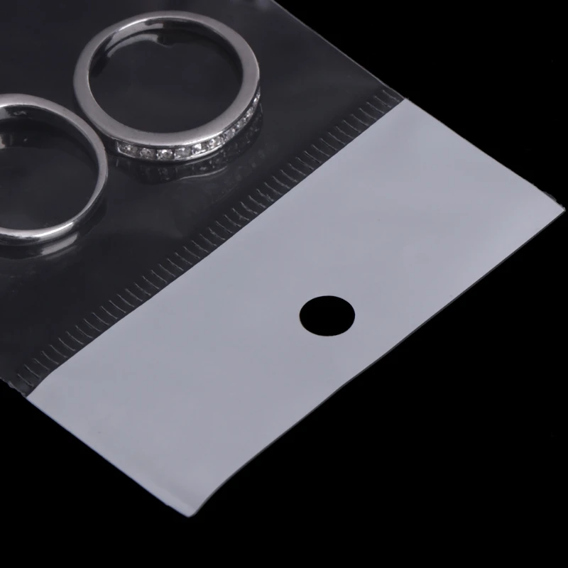 

100 Pcs/Set Plastic Packing Bag Transparent Self Adhesive OPP Jewelry Seal 6x8cm Y4QB