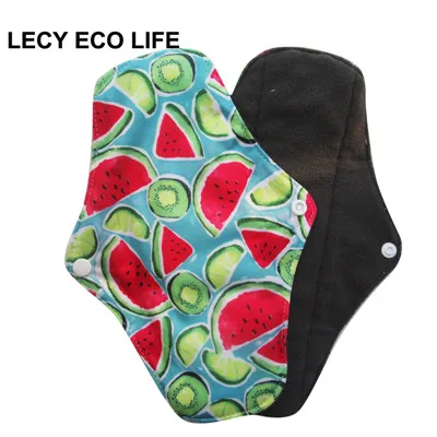 m25 LECY ECO LIFE бамбуковый уголь флисовые внутренние тканевые менструальные прокладки для постоянного потока, женские многоразовые подушечки для салфеток Рождественский подарок - Цвет: m25