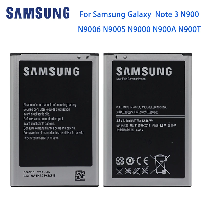

Оригинальный аккумулятор для телефона SAMSUNG Note 3 B800BE B800BC 3200 мАч для Samsung Galaxy Note 3 N900 N9002 N9005 N9006 N9008 с NFC