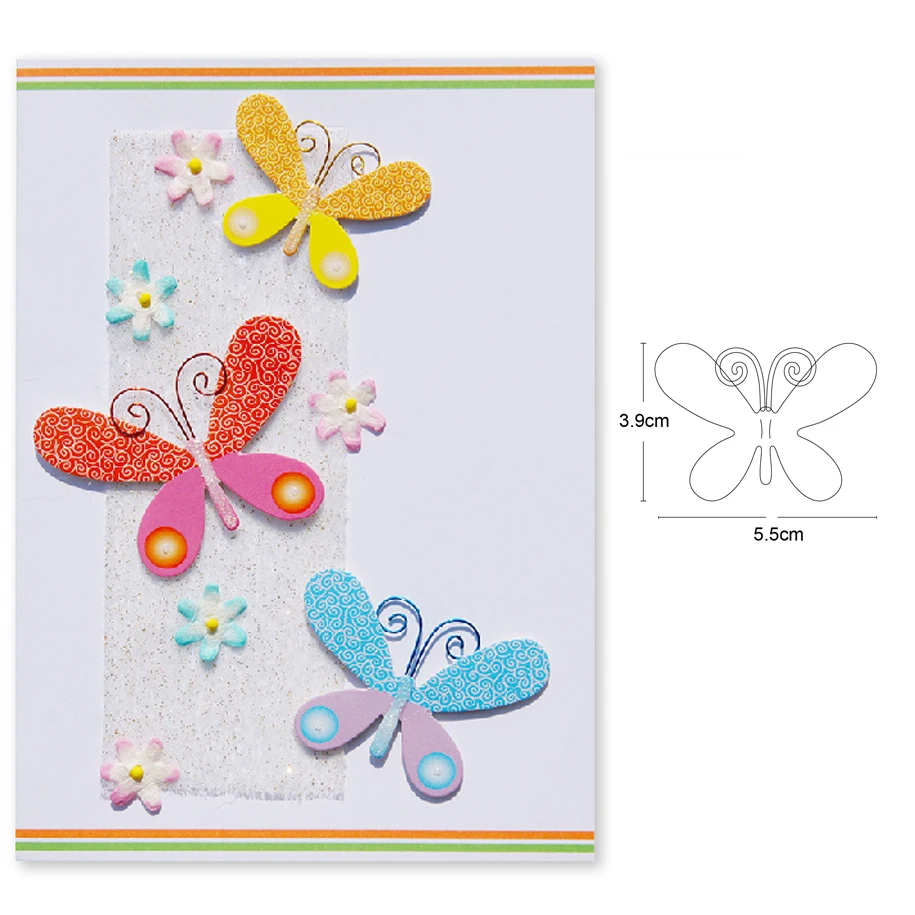 

Металлический трафарет с изображением милой бабочки для рукоделия, скрапбукинга, альбома, тиснения, бумажные карты, украшения, ремесла, выс...