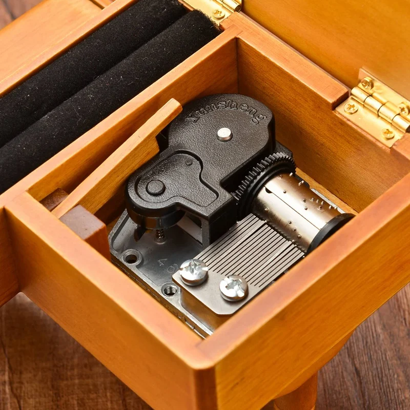 

Hot Piano Wooden Music Box 18 Tones Grand Gifts for Valentines Day Classical Nice Music Box with Stool Craft
