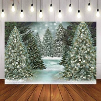 mehofond christmas photography background sparkling with light christmas tree winter snow backdrop photocall studio