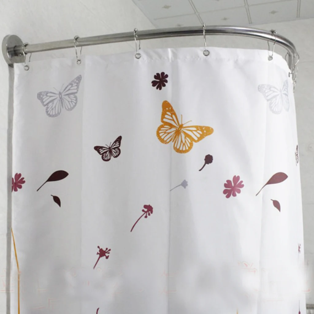 Сталь рельса для душевой занавески большие размеры: 31 47 дюймов угол рельсовой