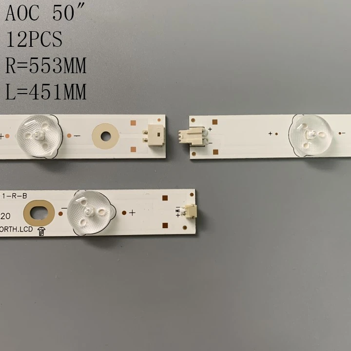 New 12pcs/set LED Backlight strip For 50pfk4009 LC-50LB371U LC-50LB261U LC-50LB370U 500TT25 500TT26 V5 yx-11800653a0-3c563