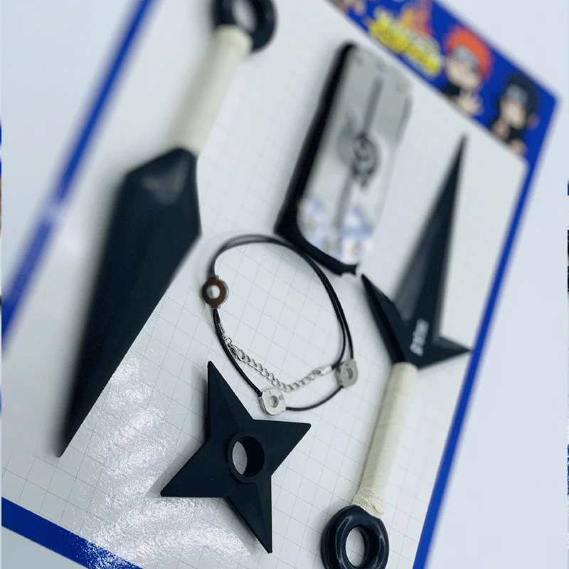 Высокое качество аниме Наруто Konoha Ninja Kakashi косплей реквизит Kunai ножи оружие броня