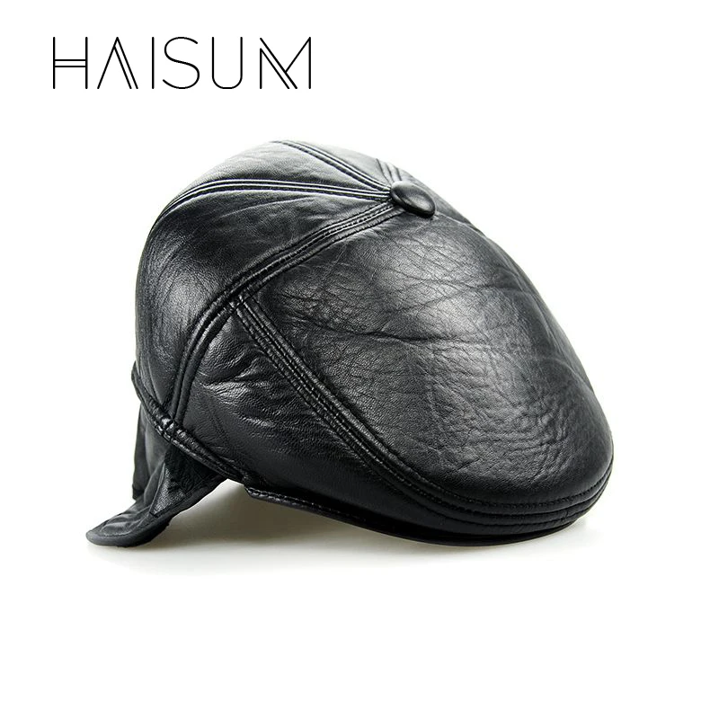 Хайсум круто! Мужская шапка высокого качества из искусственной кожи модная