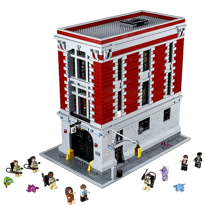 LP 16008 Золушка Принцесса замок город 16001 Ghostbusters пожарный дом штаб-квартира Модель