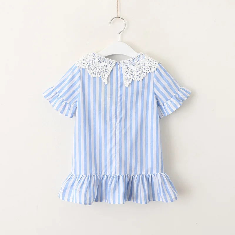 Новинка 2020 года платья для девочек летнее платье в полоску с короткими рукавами