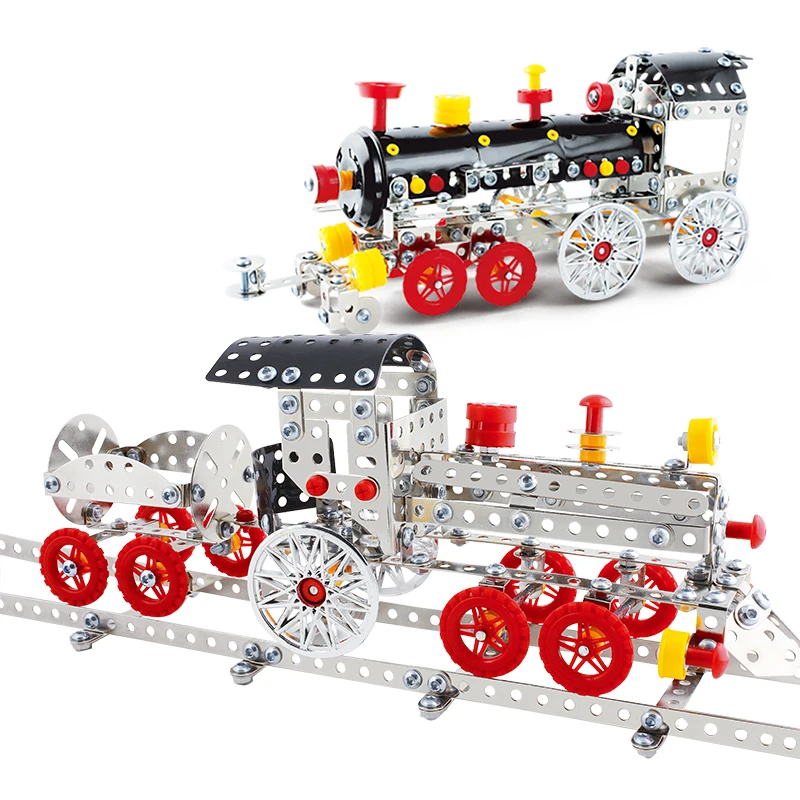 Паровозик Строительный набор 3D модель из нержавеющей стали DIY подарок