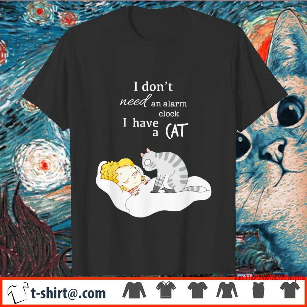 Мужская футболка мне не нужен будильник у меня есть с кошкой женская