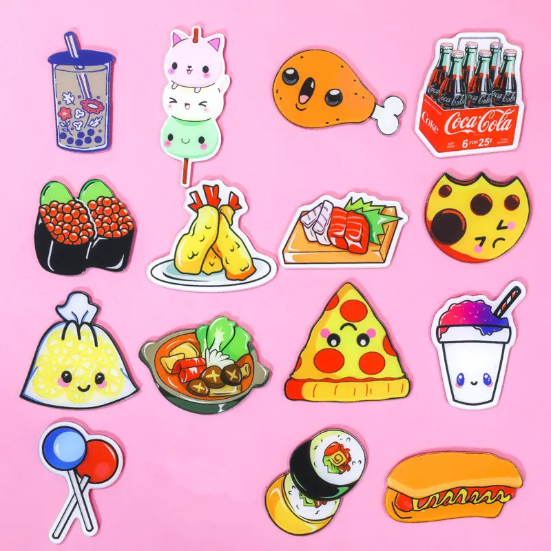 1 шт. Еда напиток значков на булавке Kawaii значок Bacges рюкзак значки одежду акриловые