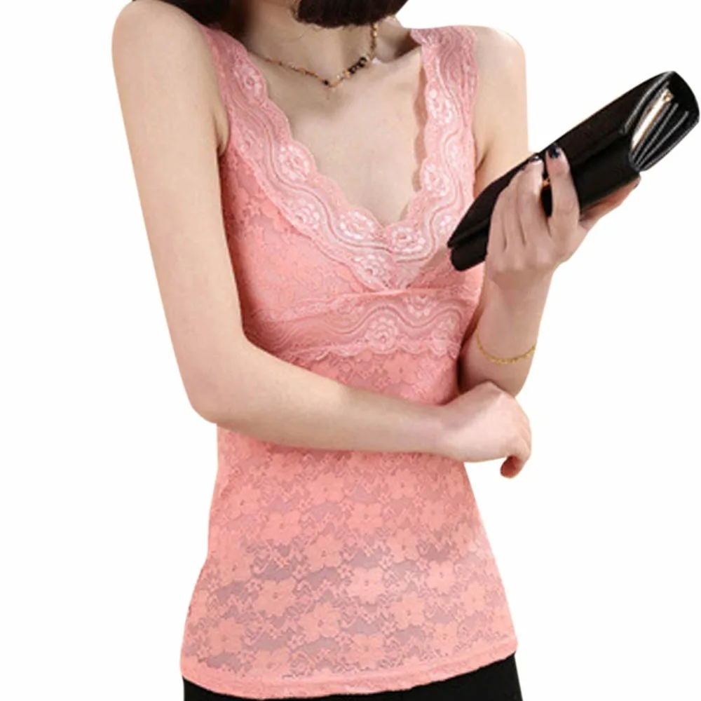 Женский жилет Сексуальная кружевная Цветочная футболка топы без рукавов