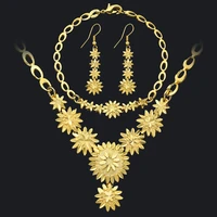3pcs set of necklaces earrings bracelets super flash creative retro temperament charm wild trend banquet party accessories