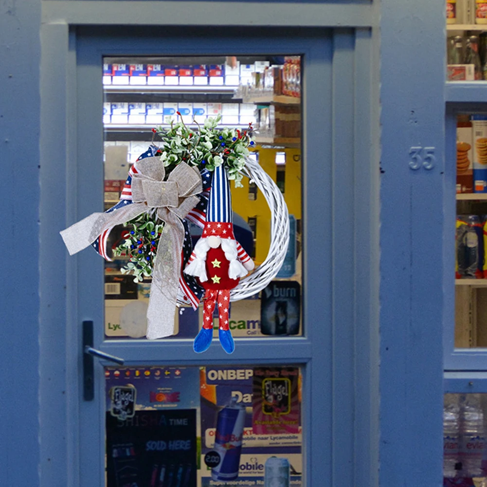 

Independence Day Wreath American Flag Wreath Ornament Front Door Home Decoration