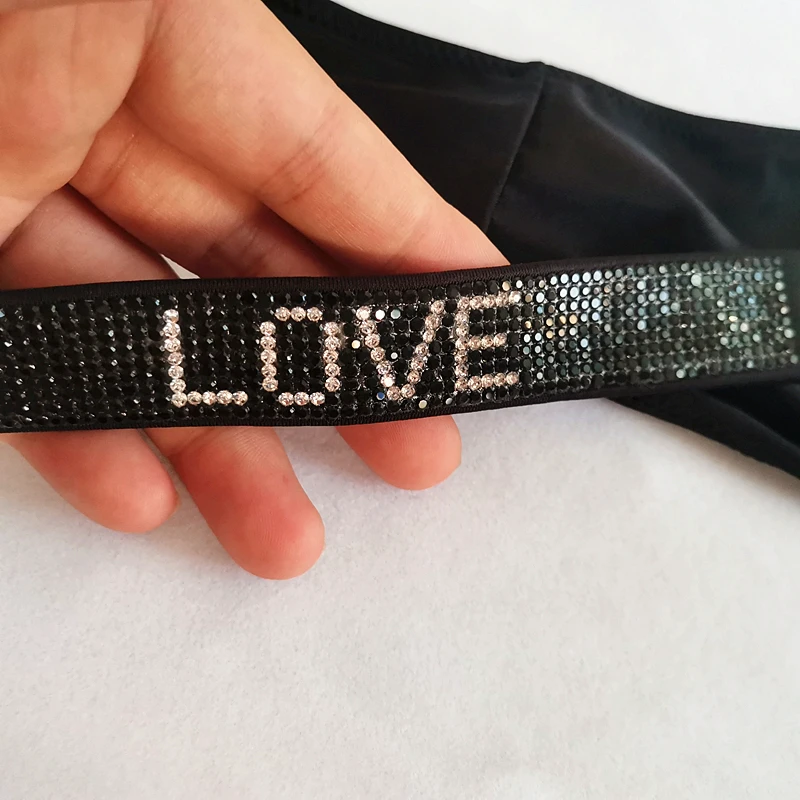 Женские стринги со стразами с низкой талией сексуальные Т-образной спинкой шорты