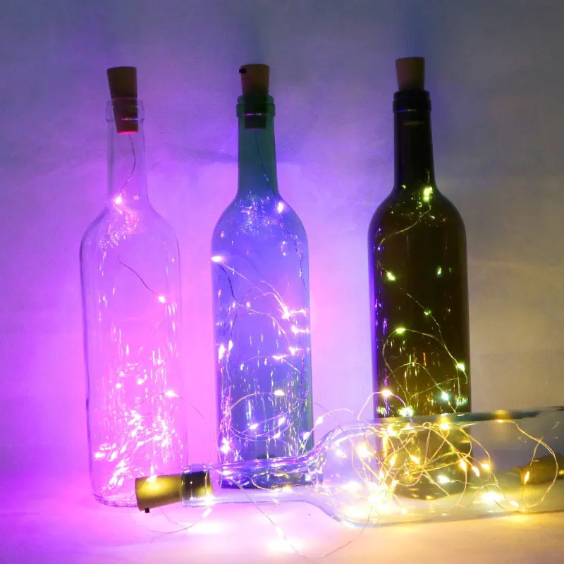 Wine bottle stopper LED decorative light string Button electronic Starry copper wire | Лампы и освещение